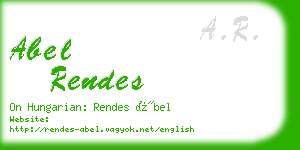 abel rendes business card